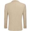 imageCOOFADNY Mens Casual Corduroy Blazer Classic Fit Two Button Sport Coat Fashion Notch Lapel Blazer JacketBeige