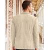 imageCOOFADNY Mens Casual Corduroy Blazer Classic Fit Two Button Sport Coat Fashion Notch Lapel Blazer JacketBeige