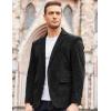 imageCOOFADNY Mens Casual Corduroy Blazer Classic Fit Two Button Sport Coat Fashion Notch Lapel Blazer JacketBlack