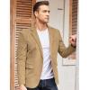 imageCOOFADNY Mens Casual Corduroy Blazer Classic Fit Two Button Sport Coat Fashion Notch Lapel Blazer JacketCoffee