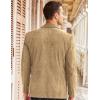 imageCOOFADNY Mens Casual Corduroy Blazer Classic Fit Two Button Sport Coat Fashion Notch Lapel Blazer JacketCoffee