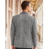 imageCOOFADNY Mens Casual Corduroy Blazer Classic Fit Two Button Sport Coat Fashion Notch Lapel Blazer JacketDark Gray