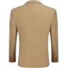 imageCOOFADNY Mens Casual Corduroy Blazer Classic Fit Two Button Sport Coat Fashion Notch Lapel Blazer JacketKhaki