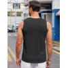imageCOOFANDY Black Tank Top Men Knit Sleeveless Muscle Tee Shirt Casual Summer Tank Shirts Classic Fit Medium