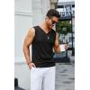 imageCOOFANDY Casual Sleeveless Shirts for Men Cotton V Neck Tank Tops Summer 2 Pack Workout Gym Muscle TeeBlack
