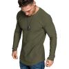 imageCOOFANDY Men 2 Pack Muscle Fitted T Shirt Gym Workout Athletic Long Sleeves TeeArmy GreenBlue