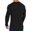 imageCOOFANDY Men 2 Pack Muscle Fitted T Shirt Gym Workout Athletic Long Sleeves TeeBlack