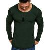 imageCOOFANDY Men 2 Pack Muscle Fitted T Shirt Gym Workout Athletic Long Sleeves TeeBlack and Dark Green