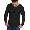imageCOOFANDY Men 2 Pack Muscle Fitted T Shirt Gym Workout Athletic Long Sleeves TeeBlackBlue