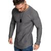 imageCOOFANDY Men 2 Pack Muscle Fitted T Shirt Gym Workout Athletic Long Sleeves TeeBlackGrey