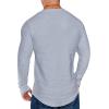 imageCOOFANDY Men 2 Pack Muscle Fitted T Shirt Gym Workout Athletic Long Sleeves TeeBlackGrey Blue
