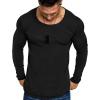 imageCOOFANDY Men 2 Pack Muscle Fitted T Shirt Gym Workout Athletic Long Sleeves TeeBlackGrey Blue