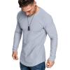 imageCOOFANDY Men 2 Pack Muscle Fitted T Shirt Gym Workout Athletic Long Sleeves TeeBlackGrey Blue