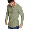 imageCOOFANDY Men 2 Pack Muscle Fitted T Shirt Gym Workout Athletic Long Sleeves TeeBlackLight Army Green