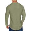 imageCOOFANDY Men 2 Pack Muscle Fitted T Shirt Gym Workout Athletic Long Sleeves TeeBlackLight Army Green