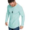 imageCOOFANDY Men 2 Pack Muscle Fitted T Shirt Gym Workout Athletic Long Sleeves TeeBlackMint Green