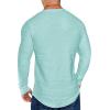 imageCOOFANDY Men 2 Pack Muscle Fitted T Shirt Gym Workout Athletic Long Sleeves TeeBlackMint Green