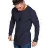 imageCOOFANDY Men 2 Pack Muscle Fitted T Shirt Gym Workout Athletic Long Sleeves TeeBlackNavy Blue