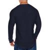 imageCOOFANDY Men 2 Pack Muscle Fitted T Shirt Gym Workout Athletic Long Sleeves TeeBlackNavy Blue