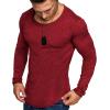 imageCOOFANDY Men 2 Pack Muscle Fitted T Shirt Gym Workout Athletic Long Sleeves TeeBlackWine Red