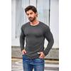 imageCOOFANDY Men 2 Pack Muscle Fitted T Shirt Gym Workout Athletic Long Sleeves TeeDark Gery and Brown