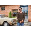 imageCOOFANDY Men 2 Pack Muscle Fitted T Shirt Gym Workout Athletic Long Sleeves TeeDark Gery and Brown
