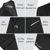 imageCOOFANDY Men 3 Piece Suit Slim Fit Tuxedo One Button Prom Suits Blazer Jacket Vest Pants with TieBlack