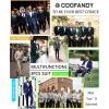 imageCOOFANDY Men 3 Piece Suit Slim Fit Tuxedo One Button Prom Suits Blazer Jacket Vest Pants with TieBlack