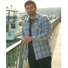 imageCOOFANDY Men Flannel Jackets Full Zip Up Plaid Shirt Shackets Cotton Lightweight Jackets Casual Stylish Fall Jackets 2024Light Grey