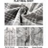 imageCOOFANDY Men Flannel Jackets Full Zip Up Plaid Shirt Shackets Cotton Lightweight Jackets Casual Stylish Fall Jackets 2024Light Grey
