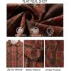 imageCOOFANDY Men Flannel Jackets Full Zip Up Plaid Shirt Shackets Cotton Lightweight Jackets Casual Stylish Fall Jackets 2024Orange