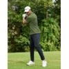 imageCOOFANDY Men Polo Shirts Short Sleeve Quick Drying Athletic Collared Golf Shirts Moisture Wicking TeesArmy Green