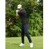 imageCOOFANDY Men Polo Shirts Short Sleeve Quick Drying Athletic Collared Golf Shirts Moisture Wicking TeesBlack