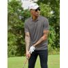 imageCOOFANDY Men Polo Shirts Short Sleeve Quick Drying Athletic Collared Golf Shirts Moisture Wicking TeesDark Grey
