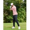 imageCOOFANDY Men Polo Shirts Short Sleeve Quick Drying Athletic Collared Golf Shirts Moisture Wicking TeesDark Pink