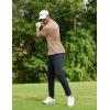 imageCOOFANDY Men Polo Shirts Short Sleeve Quick Drying Athletic Collared Golf Shirts Moisture Wicking TeesKhaki