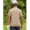 imageCOOFANDY Men Polo Shirts Short Sleeve Quick Drying Athletic Collared Golf Shirts Moisture Wicking TeesKhaki