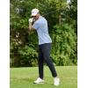 imageCOOFANDY Men Polo Shirts Short Sleeve Quick Drying Athletic Collared Golf Shirts Moisture Wicking TeesLight Blue