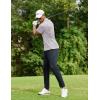 imageCOOFANDY Men Polo Shirts Short Sleeve Quick Drying Athletic Collared Golf Shirts Moisture Wicking TeesLight Grey