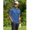 imageCOOFANDY Men Polo Shirts Short Sleeve Quick Drying Athletic Collared Golf Shirts Moisture Wicking TeesNavy