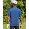 imageCOOFANDY Men Polo Shirts Short Sleeve Quick Drying Athletic Collared Golf Shirts Moisture Wicking TeesNavy