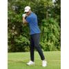 imageCOOFANDY Men Polo Shirts Short Sleeve Quick Drying Athletic Collared Golf Shirts Moisture Wicking TeesNavy