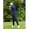 imageCOOFANDY Men Polo Shirts Short Sleeve Quick Drying Athletic Collared Golf Shirts Moisture Wicking TeesNavy Blue