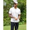 imageCOOFANDY Men Polo Shirts Short Sleeve Quick Drying Athletic Collared Golf Shirts Moisture Wicking TeesWhite