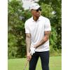 imageCOOFANDY Men Polo Shirts Short Sleeve Quick Drying Athletic Collared Golf Shirts Moisture Wicking TeesWhite