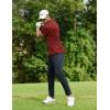 imageCOOFANDY Men Polo Shirts Short Sleeve Quick Drying Athletic Collared Golf Shirts Moisture Wicking TeesWine Red