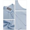 imageCOOFANDY Men Tank Top Cotton Linen Beach Sleeveless Shirt Lace Up Bohemian Hippie Renaissance Pirate Kilt Medieval TunicSky Blue