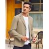 imageCOOFANDY Men Two Button Lounge Blazer Stylish Relaxed Fit Sport Coat Suit Jacket Dark Khaki XXLarge