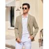 imageCOOFANDY Men Two Button Lounge Blazer Stylish Relaxed Fit Sport Coat Suit Jacket Dark Khaki XXLarge