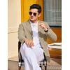 imageCOOFANDY Men Two Button Lounge Blazer Stylish Relaxed Fit Sport Coat Suit Jacket Dark Khaki XXLarge